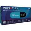 CZARNE RĘKAWICE JEDNORAZOWE NITRYLOWE MICROFLEX 93-852 ANSELL 100 SZT