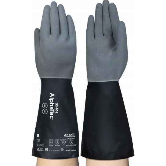 RĘKAWICE CHEMICZNE WIELOKROTNEGO UŻYTKU ALPHATEC 53-001 ANSELL