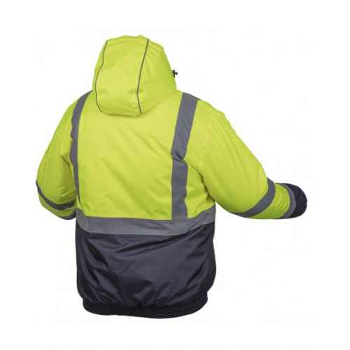 Kurtka robocza ostrzegawcza ocieplana wodoodporna bomber żółta Oker Hogert