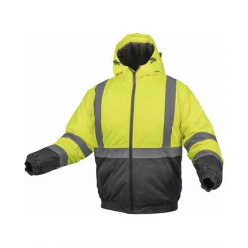 Kurtka robocza ostrzegawcza ocieplana wodoodporna bomber żółta Oker Hogert
