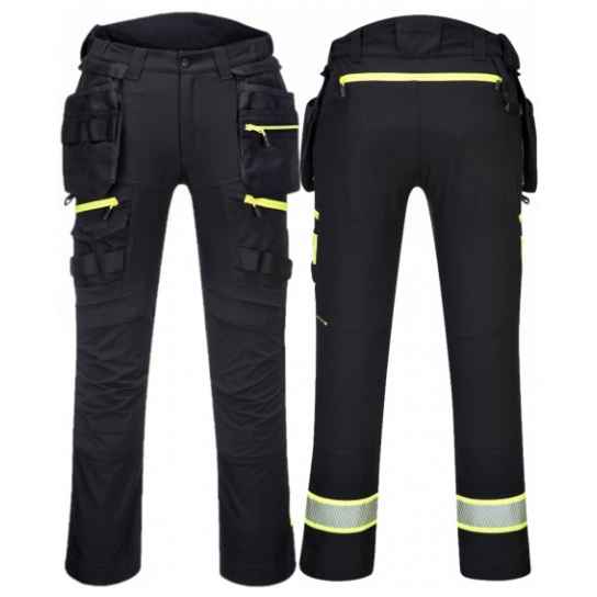 Super elastyczne spodnie robocze Premium DX440 czarne Portwest