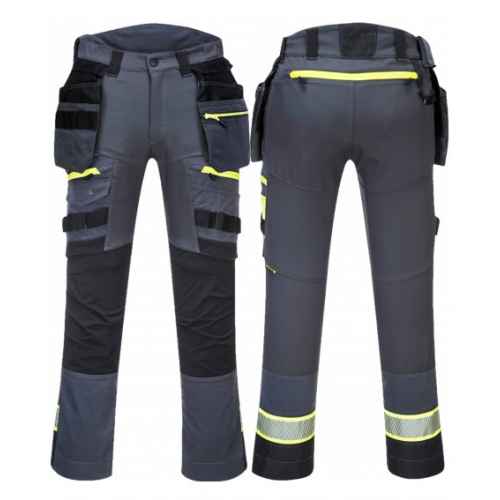 Super elastyczne spodnie robocze Premium DX440 szare Portwest