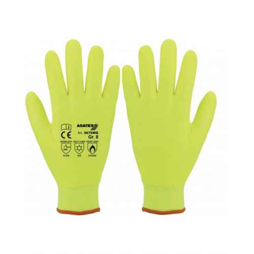 RĘKAWICE ROBOCZE ZIMOWE WODOODPORNE ANTYPRZECIĘCIOWE POWLECZONE NITRYLEM 3675WG ASATEX