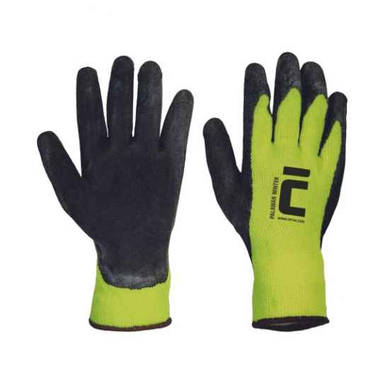 Zimowe rękawice lateksowe PALAWAN WINTER HV żółte Cerva