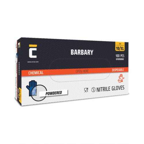 Rękawice rękawiczki nitrylowe jednorazowe pudrowane BARBARY Cerva 100 szt.