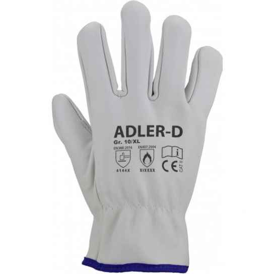 SKÓRZANE RĘKAWICE ROBOCZE TYPU DOCKER LICO ADLER-D ASATEX