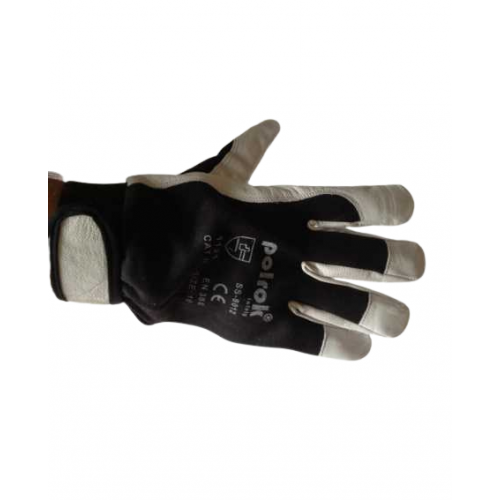 Rękawice skórzane kozie z rzepem Polrok SS-8012