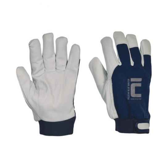 Rękawice wzmacniane skórą PELICAN BLUE WINTER Cerva